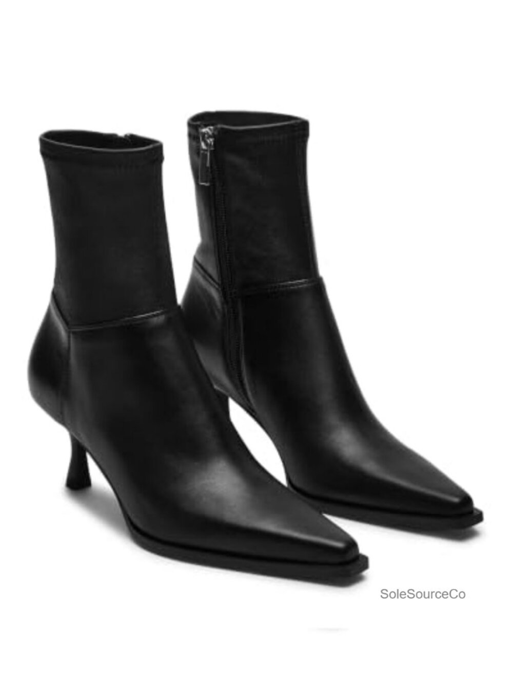 Womens Pointed Toe Kitten Heel Ankle Boots Side Zipper Faux Suede Fall Shoes